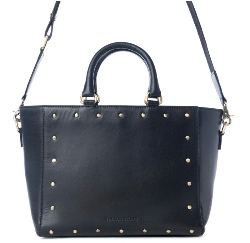 Yellowstone Valley Soul Studded &amp; Embossed Tote Leather Bag in Ash