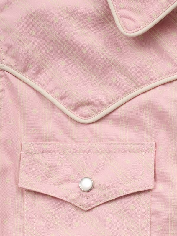Girl's Ely Walker Dusty Pink Western Motif Print Sleeveless Shirt