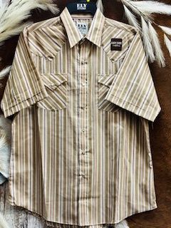 Men's Short Sleeve Textured Plaid Shirt
