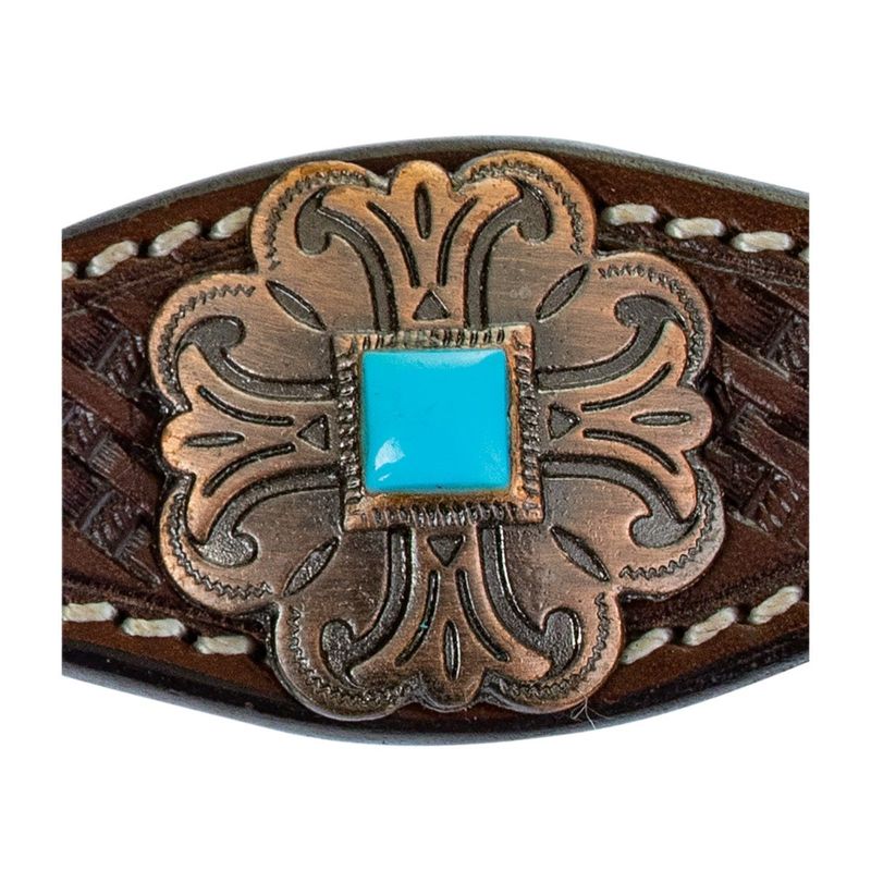Turquoise Roundup Chocolate Wither Strap