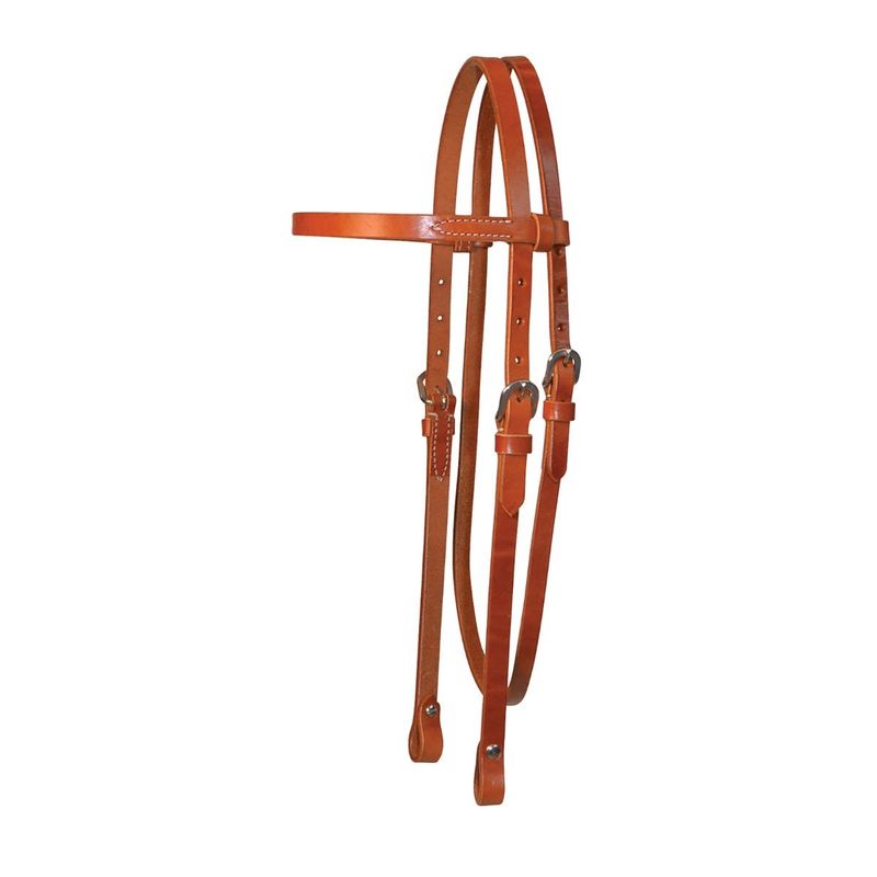 Lightweight Classic Smooth Walnut Browband Headstall