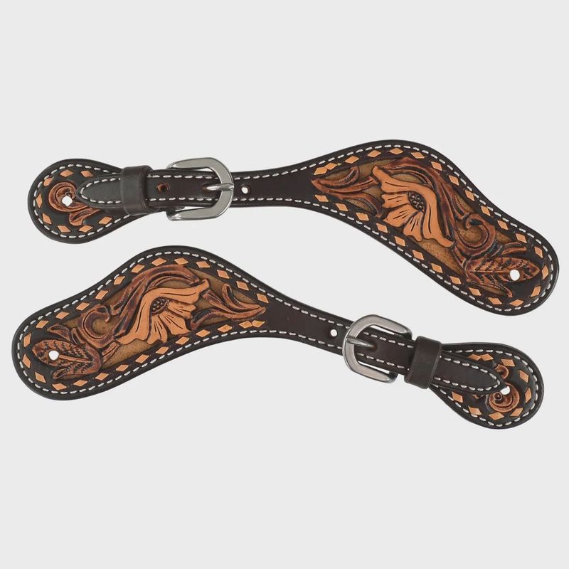 Dusty Floral Spur Straps, Ladies/Youth