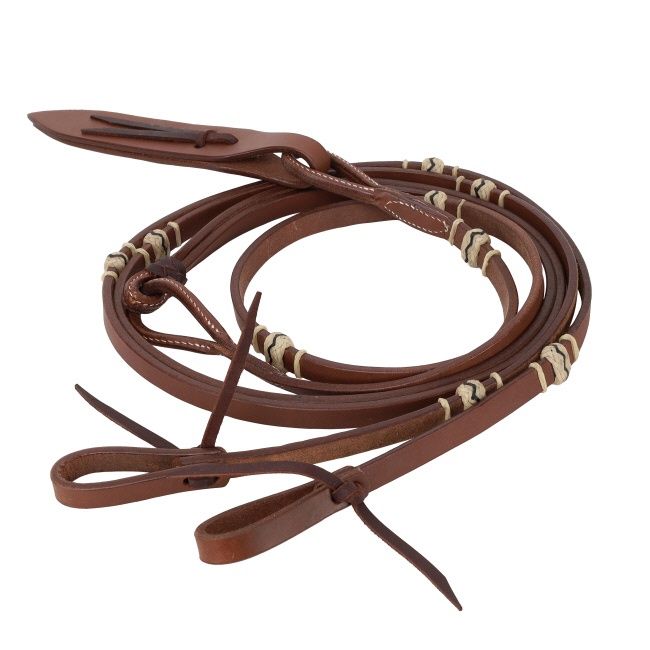 Flat Leather Romal Reins, 8'