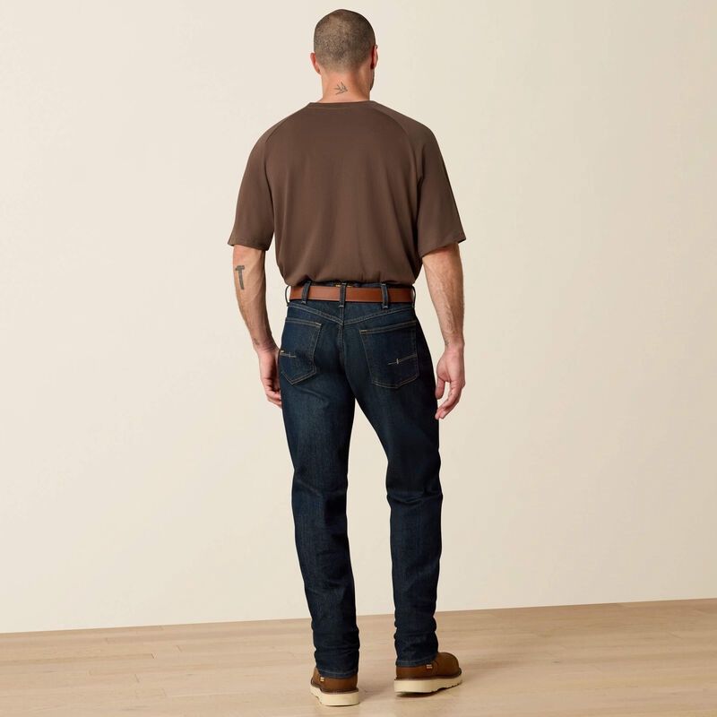 Rebar M4 Relaxed DuraStretch Stackable Straight Leg Jean