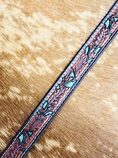 Leather Hat Band w/ Turquoise