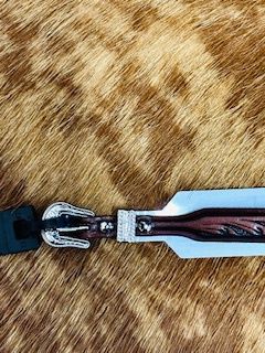 Thin Leather Tooled Hat Band