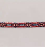 Hat Band Beaded Stretch - Red