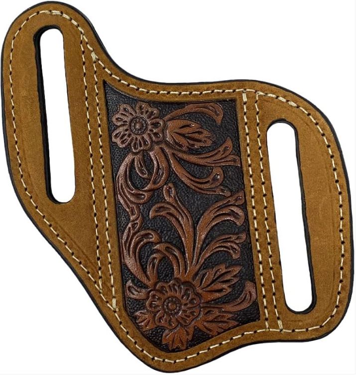 Ariat Medium Brown Floral Embossed Knife Sheath