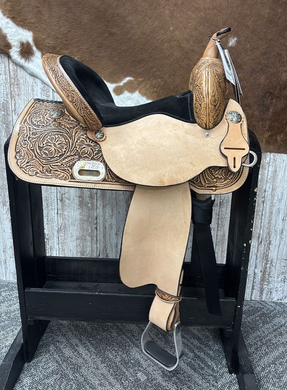 15" Circle Y High Horse Mansfield Barrel Saddle - Wide Fit