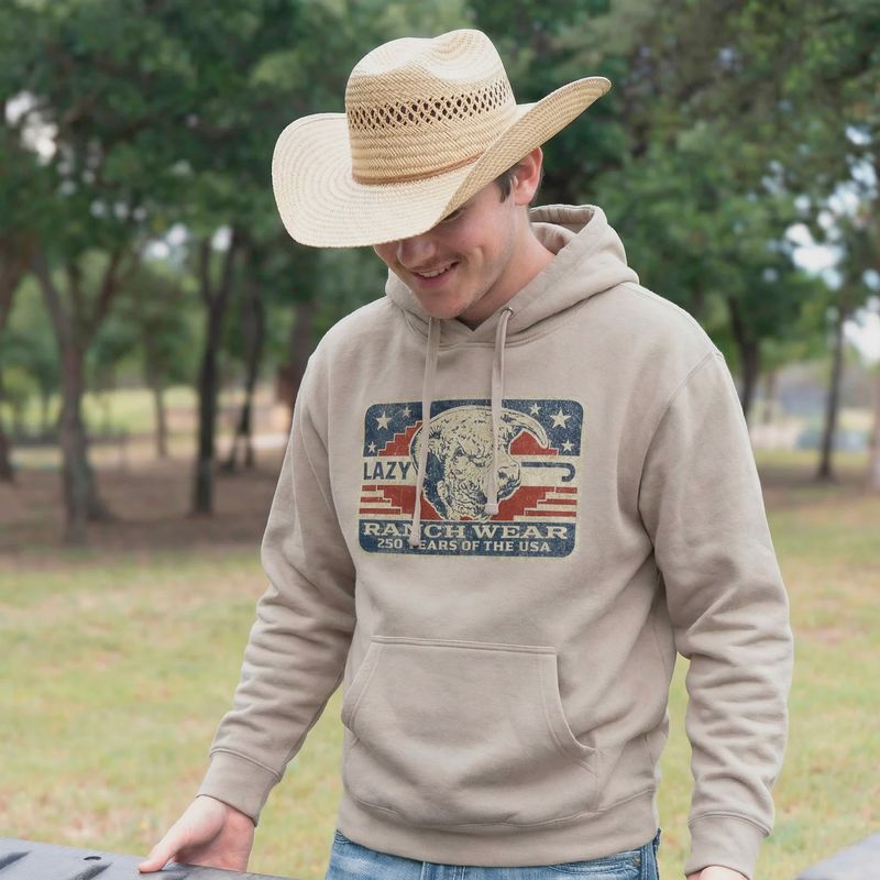 Lazy J Ranch Freedom Hoodie - Smoke