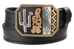 Nocona Ladies Belt 1 1/2" Step Lacing Black
