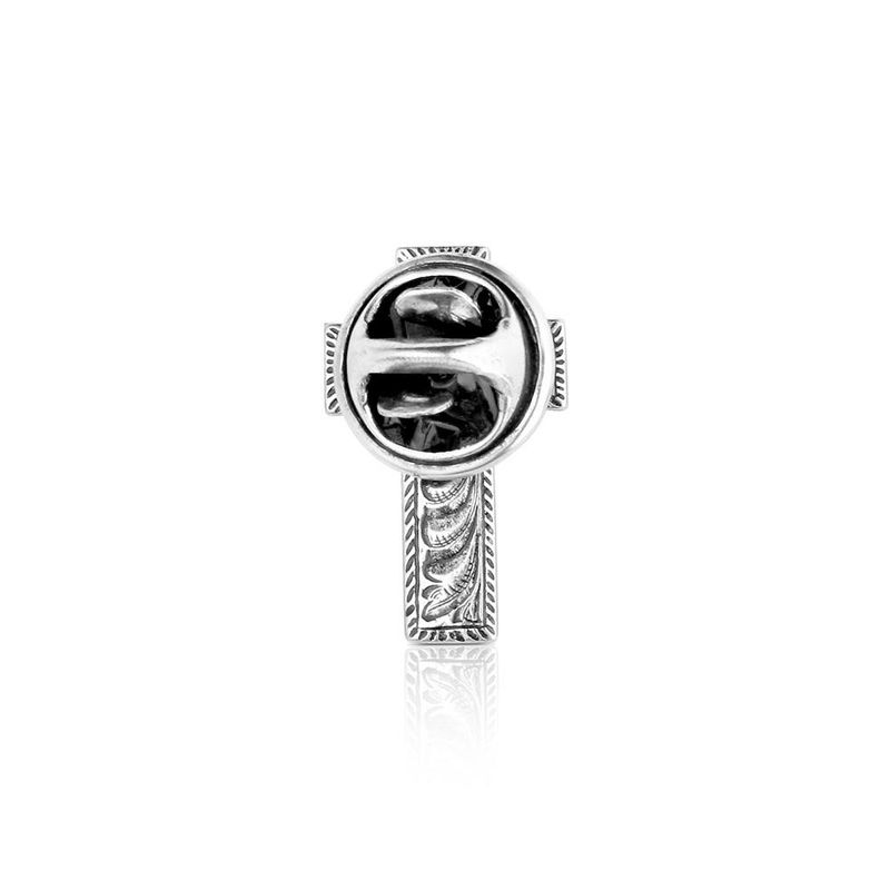 Light Engraved Cross Pin