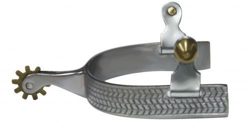 Engraved Harringbone Design Spurs