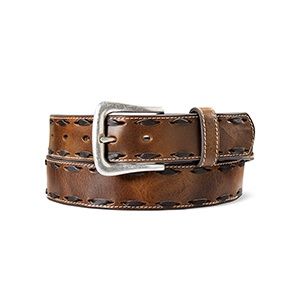 Ariat 1 1/2 Belt Twisted Buck Lace Brown