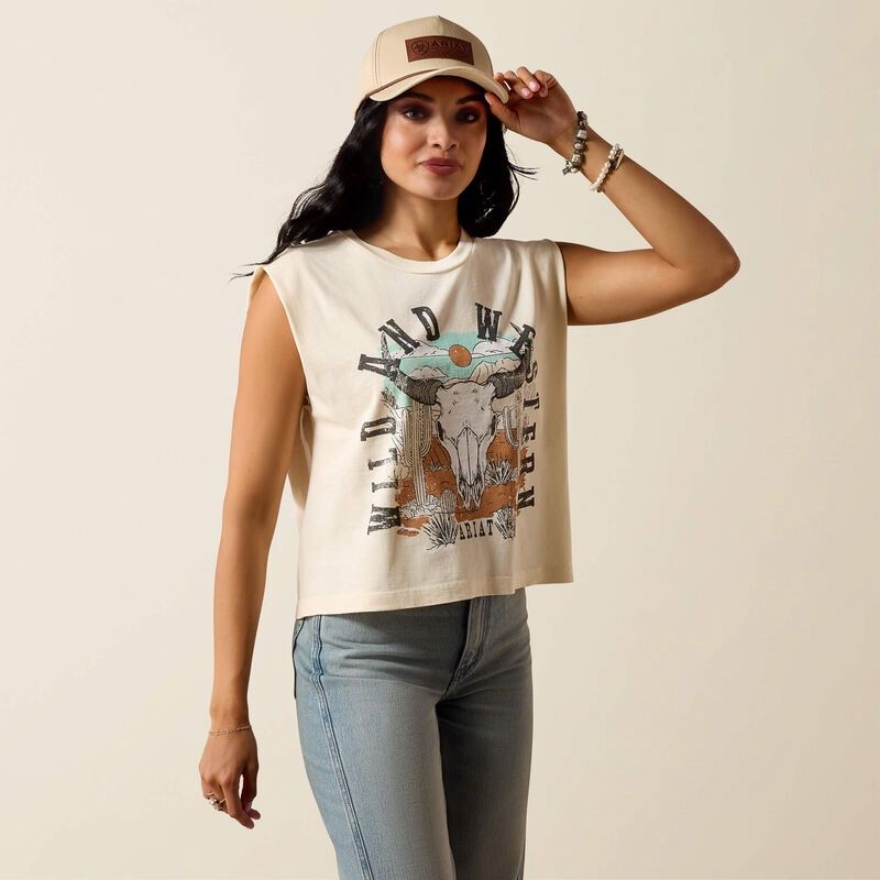 Ariat Steer Skull Landscape T-Shirt