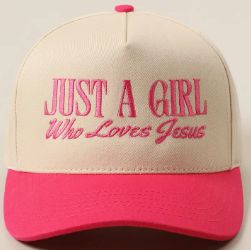 Just A Girl Who Loves Jesus Embroidery Trucker Hat