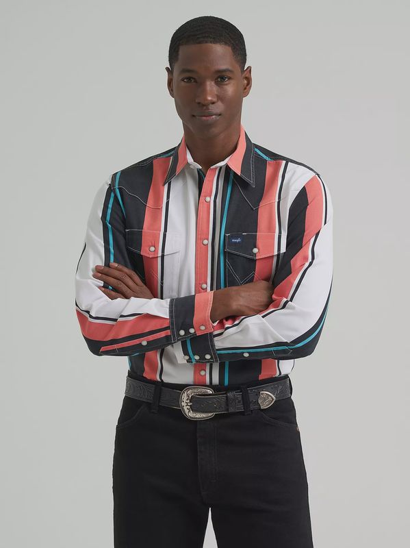 Vintage-Inspired Brushpopper Western Snap Workshirt