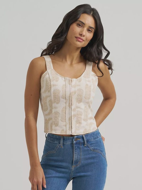 Women's Jacquard Corset Top