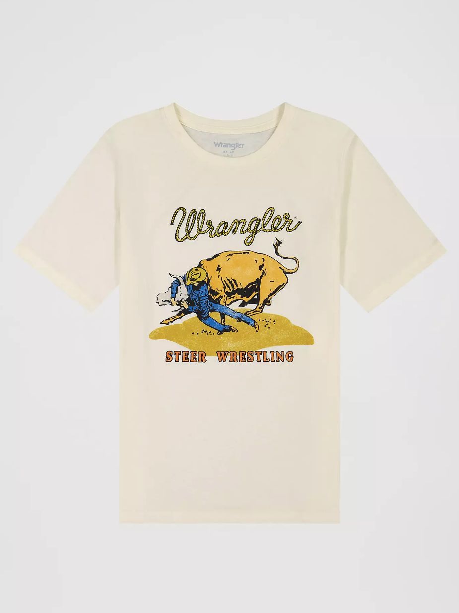 Boy's Steer Wrestling Graphic T-Shirt