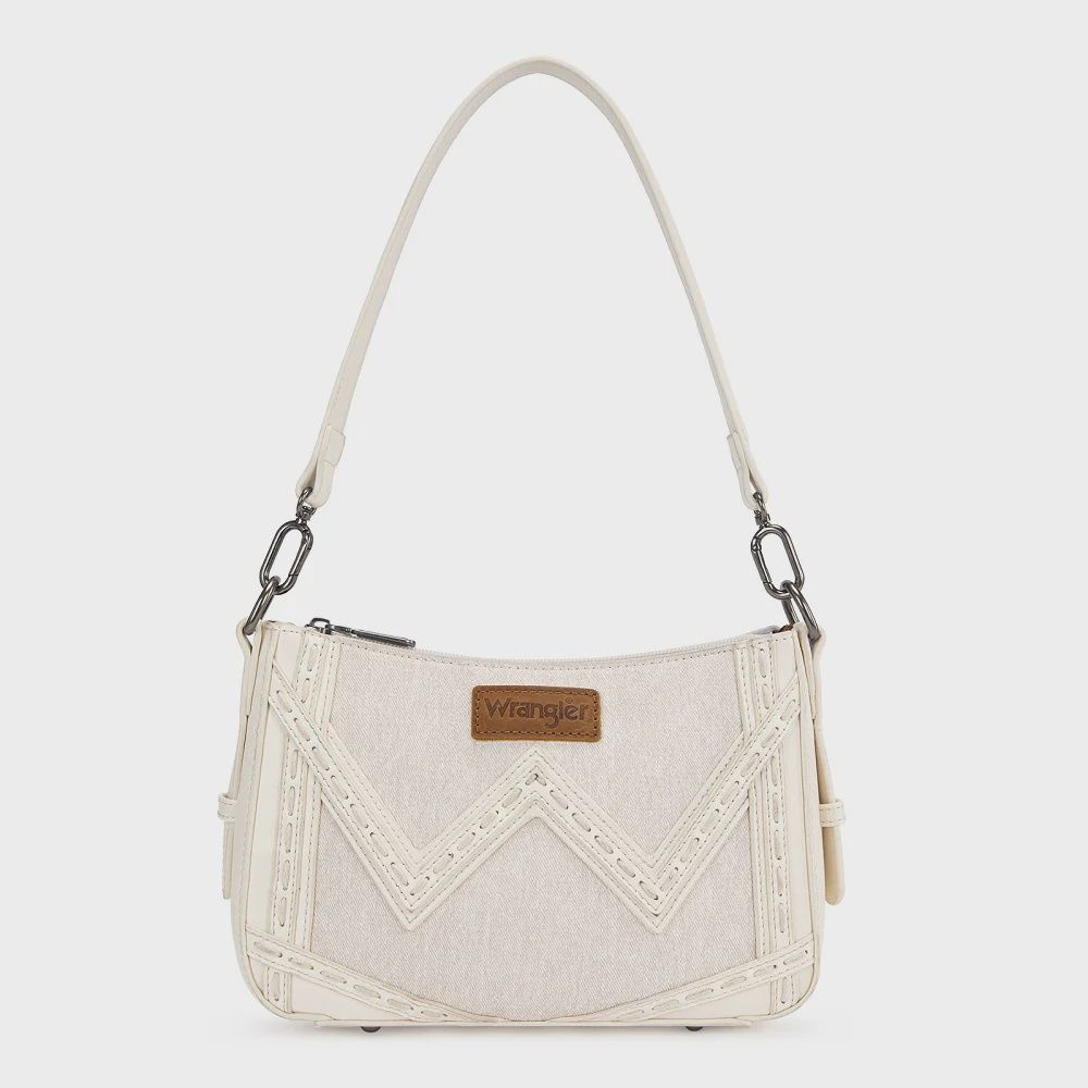 Wrangler Western Chevron Contrast Stitch Satchel Bag, Color: Tan