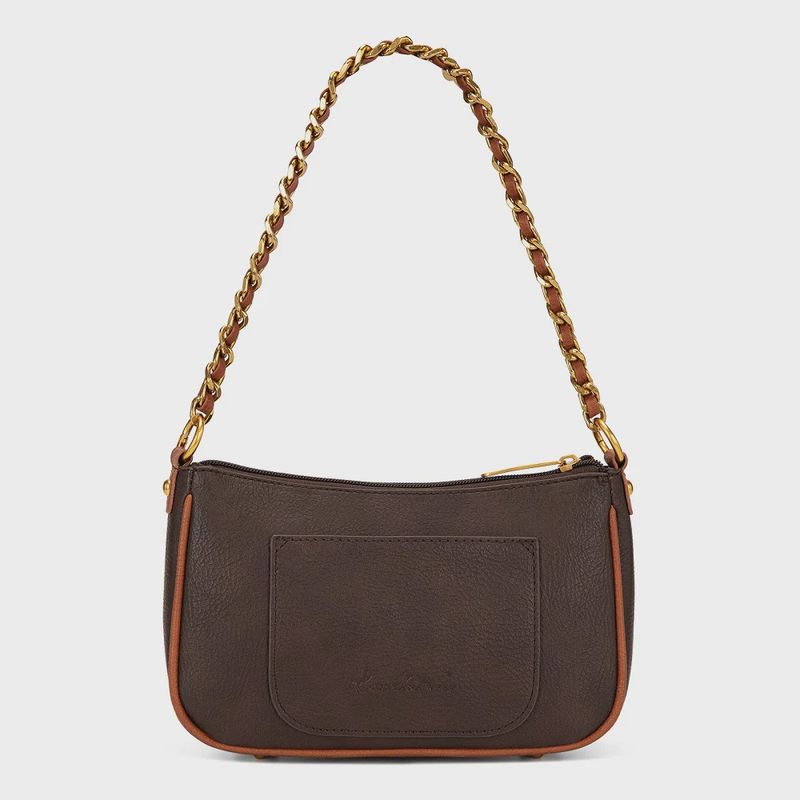 Tooled Floral Chain Shoulder Crossbody Bag