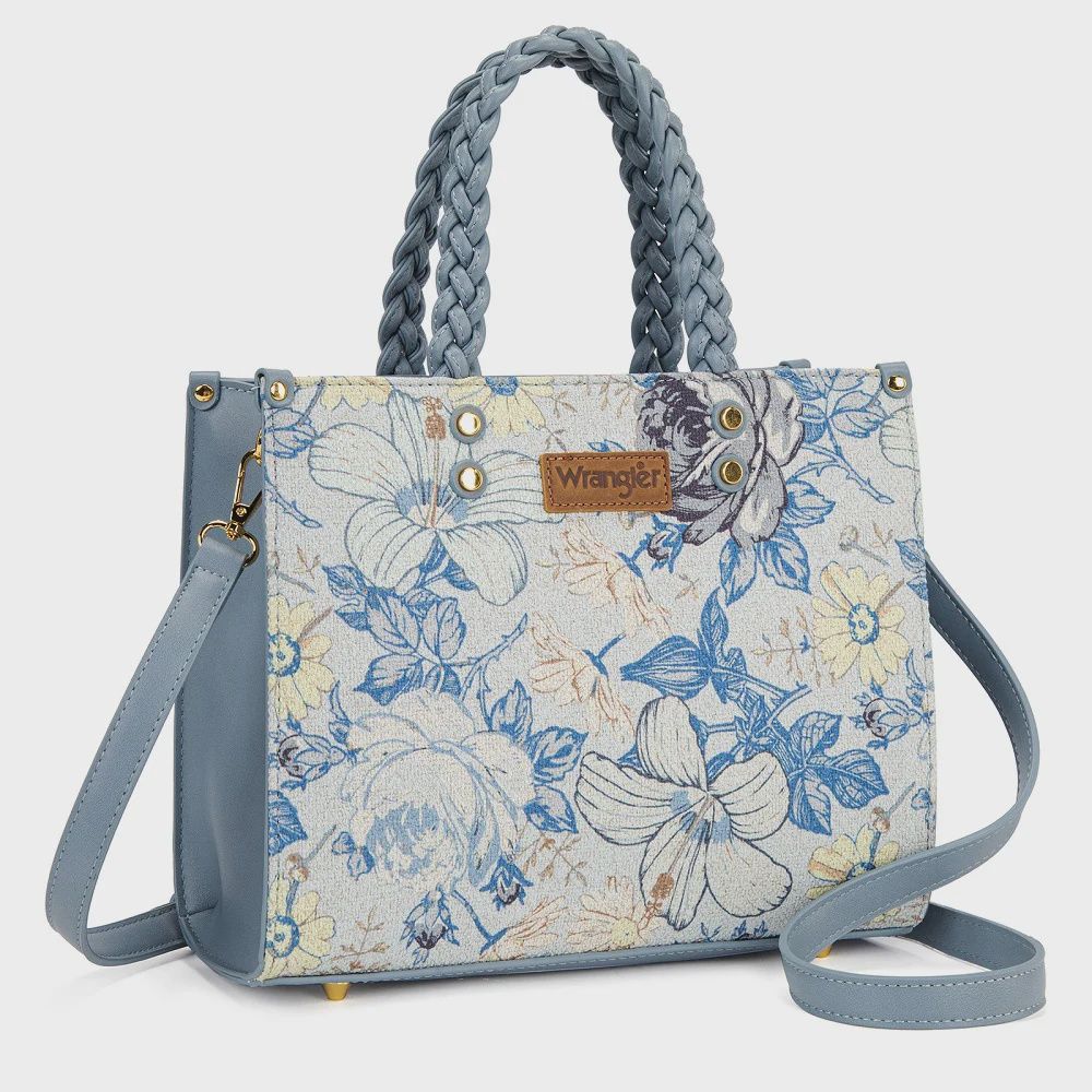 Wrangler Floral Print Braided Tote Bag