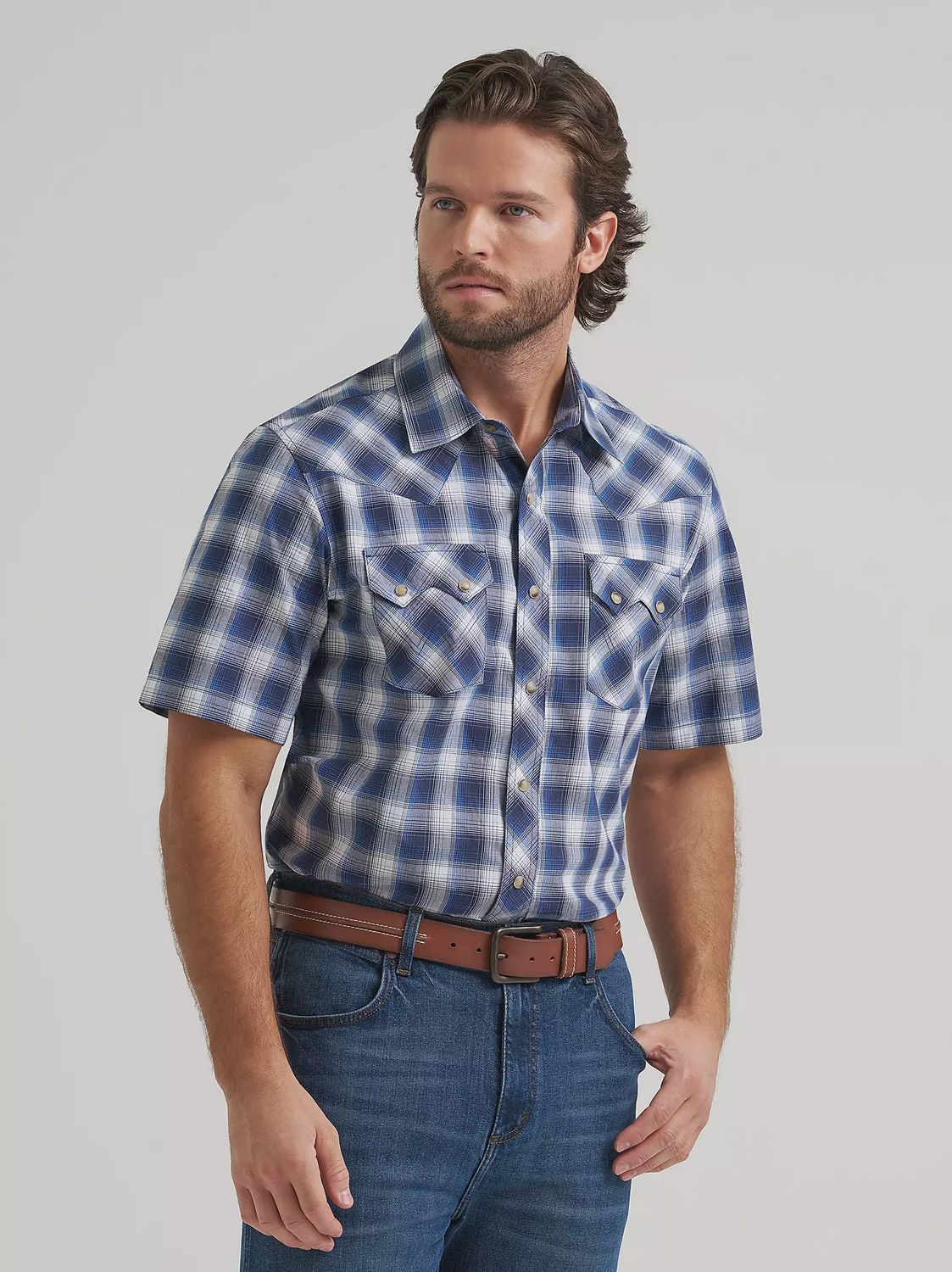 Men's Wrangler RetroÂ® SS Sawtooth Pocket Western Snap Shirt
