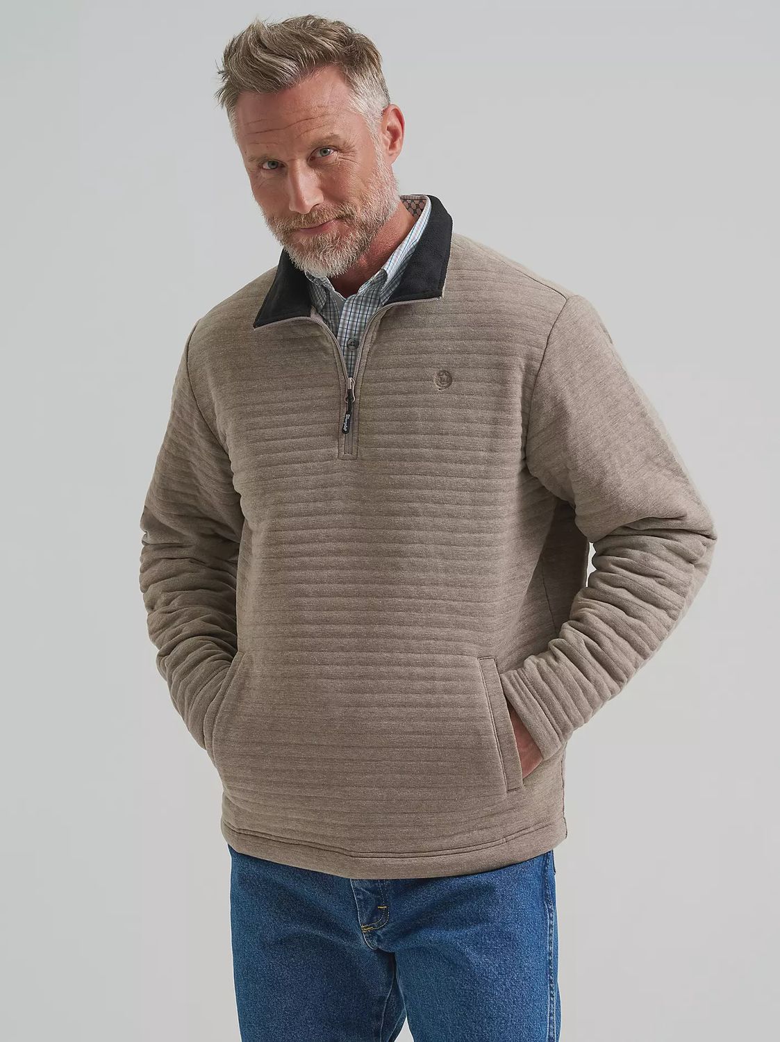 Men's George Strait Quarter-Zip Quilted Pullover-