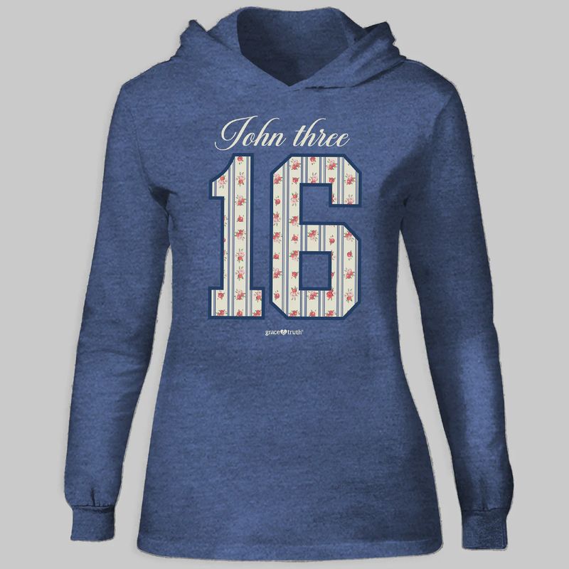 Womens Hooded T-Shirt John 3:16
