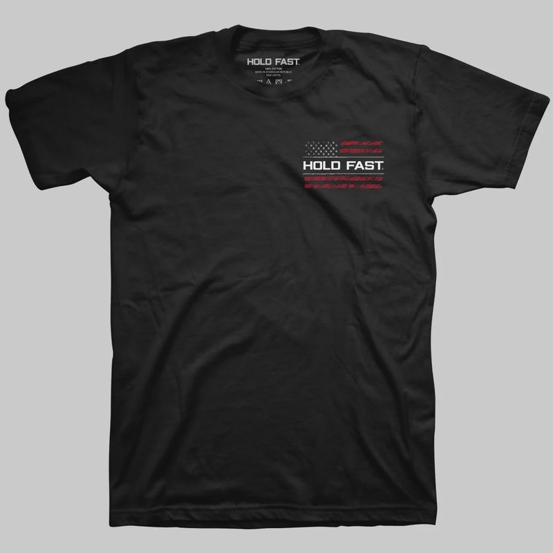 Mens T-Shirt One Nation Sketch Flag