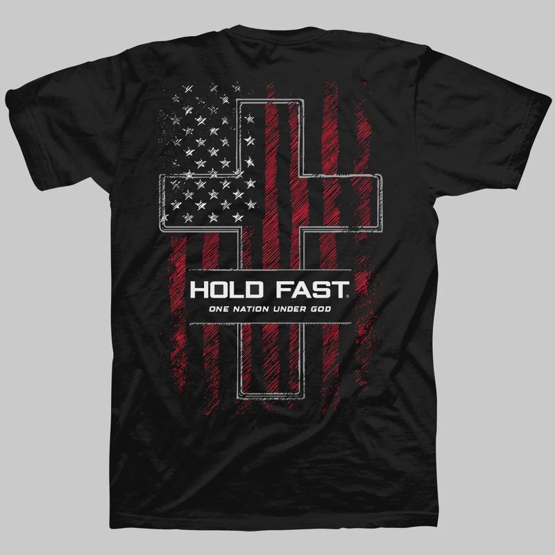 Mens T-Shirt One Nation Sketch Flag