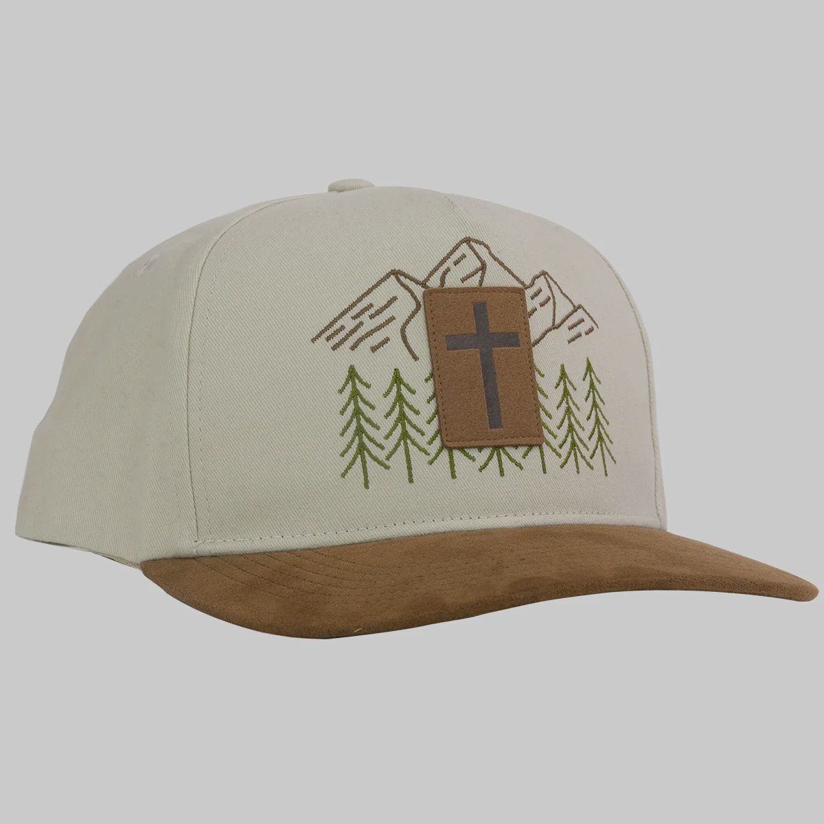 Faux Suede Cross Patch Cap