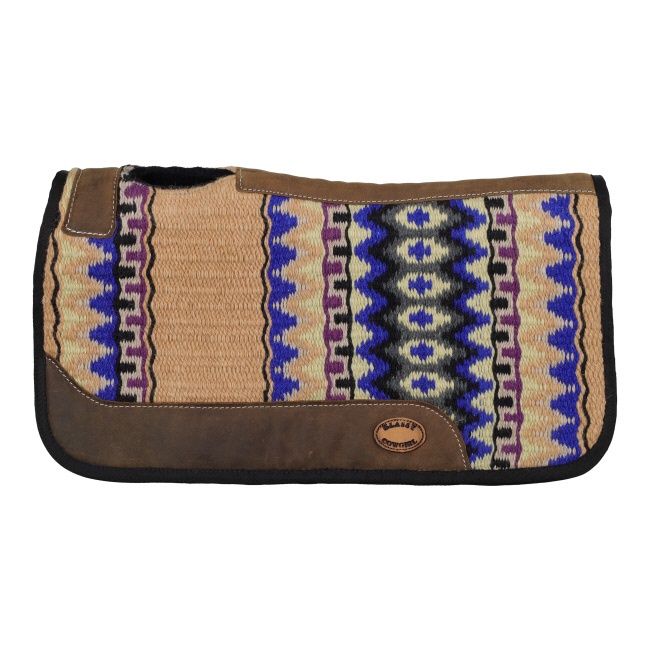 Klassy Cowgirl Desert Blue Saddle Pad with Felt Bottom, 28" x 30"