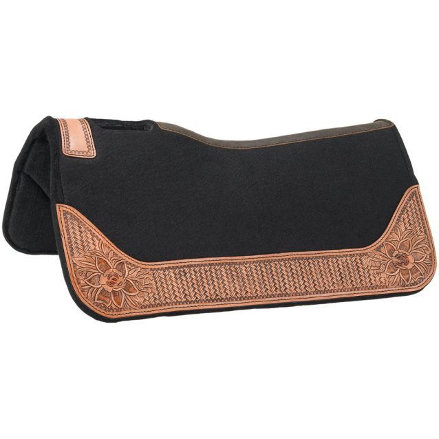 Tough1 Black Lotus Saddle Pad, 28"X28" X 1" Thick