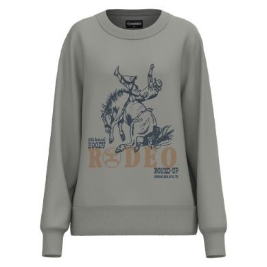 Stallion Crew, Women's Grey Pullover with Rodeo Logo