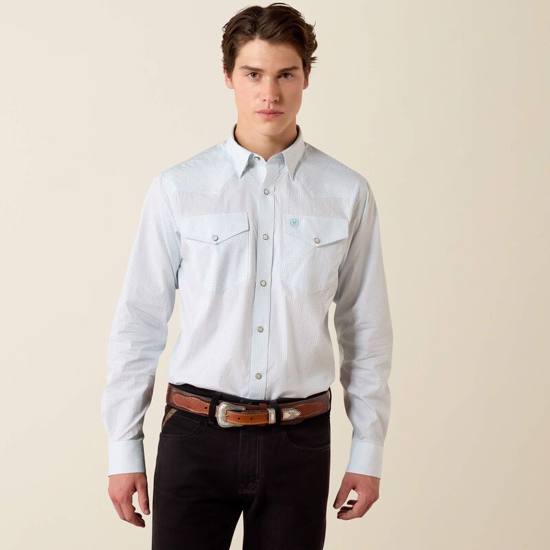 Ariat Wrinkle Free Brennon Fitted Snap Shirt