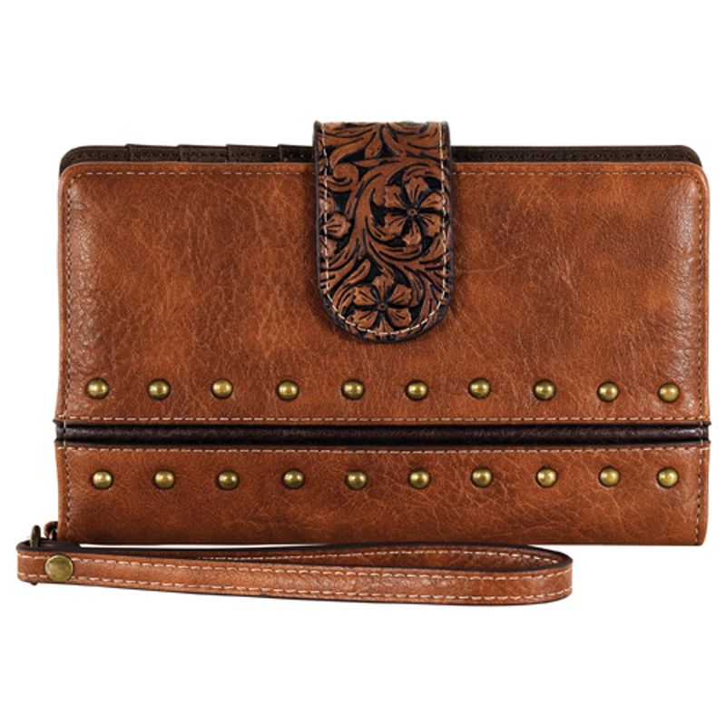 Ladies Slim Wallet/Wristlet Studs/Floral