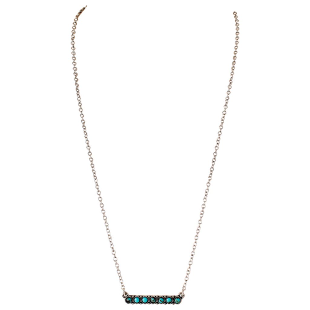 Turquoise Bar Stone Necklace