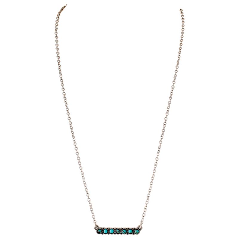 Turquoise Bar Stone Necklace