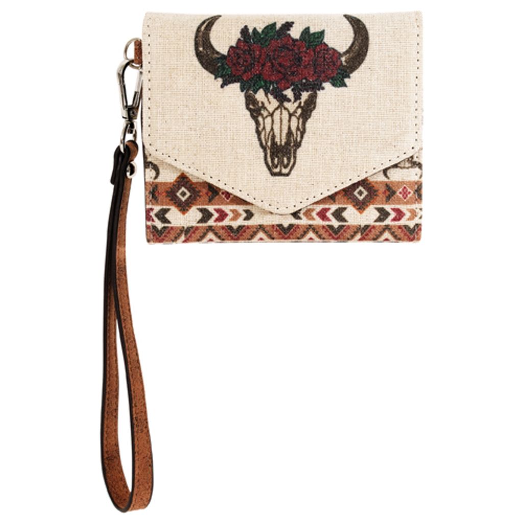 The Flowered Steer Mini Wallet