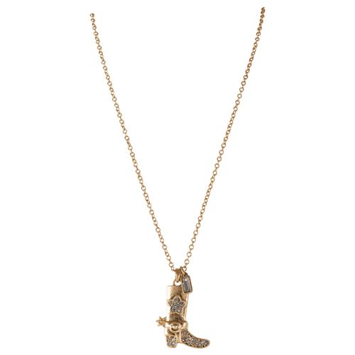 Rhinestones Boot Necklace