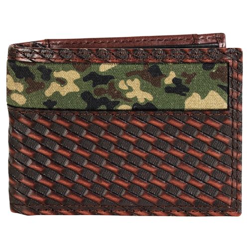 Basketweave Camo Wallet