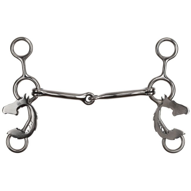 Ironhorse Stainless Steel JR Cowhorse Bit with Smooth Snaffle