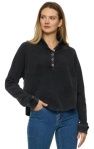 Adriana Snap Front Washed Pullover