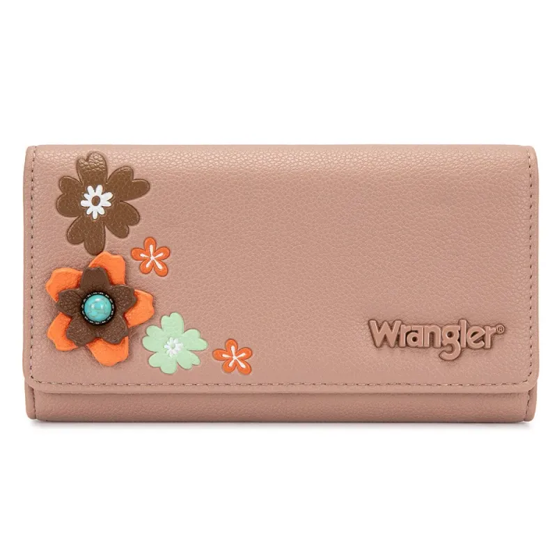 Wrangler Multi Floral Turquoise RFID Long Wallet