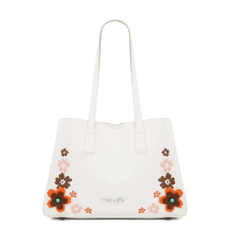 Wrangler Floral Accent Tote Shoulder Bag