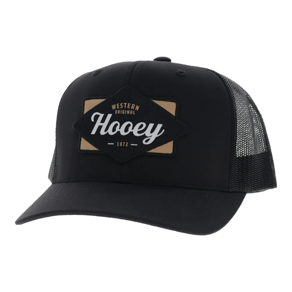 Diamond 6-Panel Trucker Snapback Hat Black/Yellow