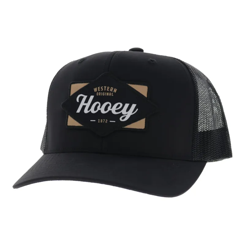 Diamond 6-Panel Trucker Snapback Hat Black/Yellow
