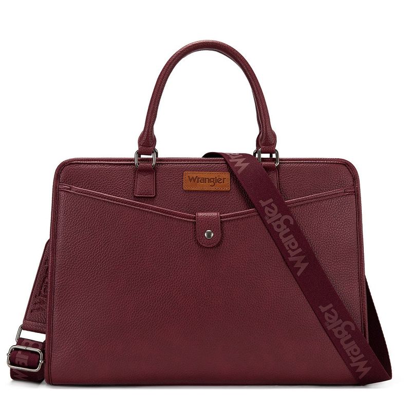Wrangler Pebbled Faux Leather Laptop Brief Bag