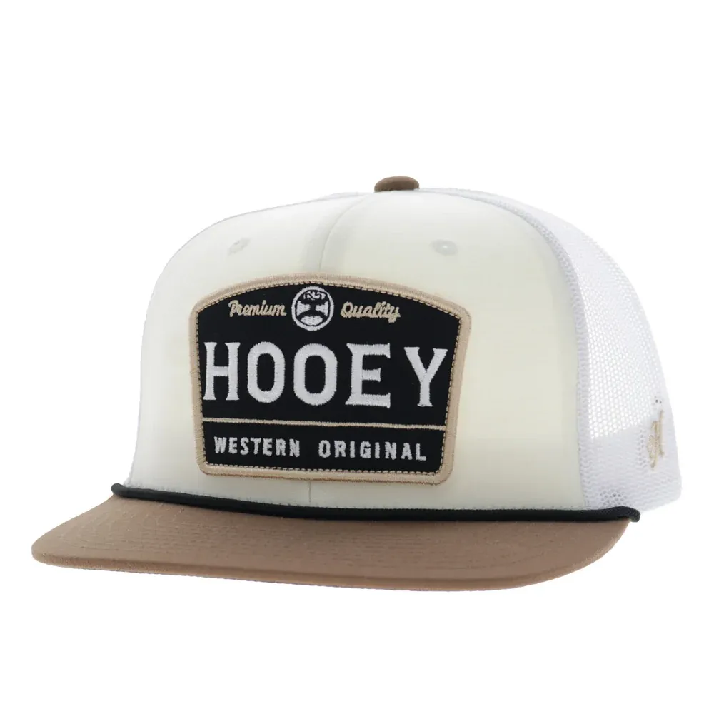 Trip 5-Panel Trucker Snapback Hat Cream/White